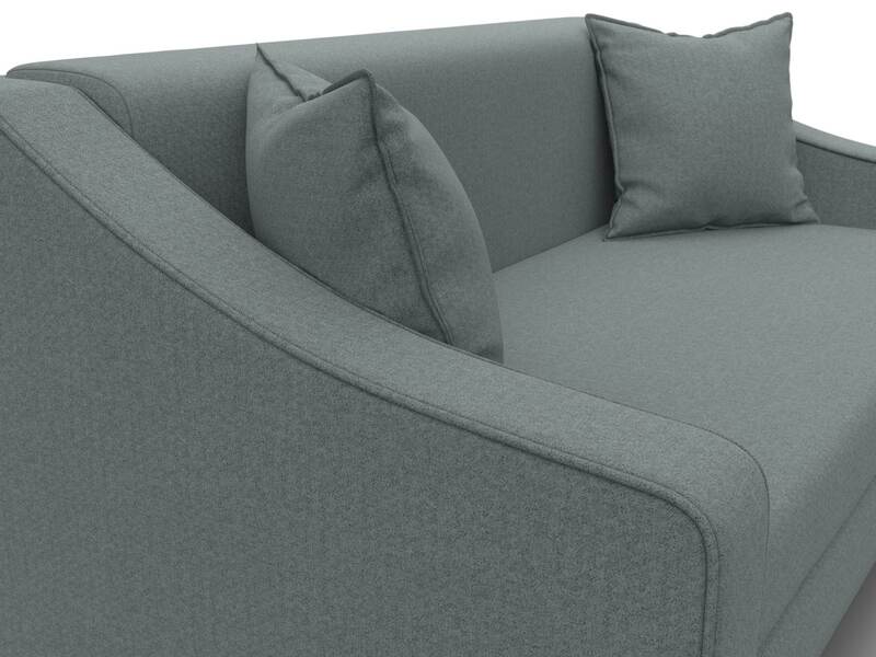 Диван прямой Лига-071, Рогожка, Амур 07 серый