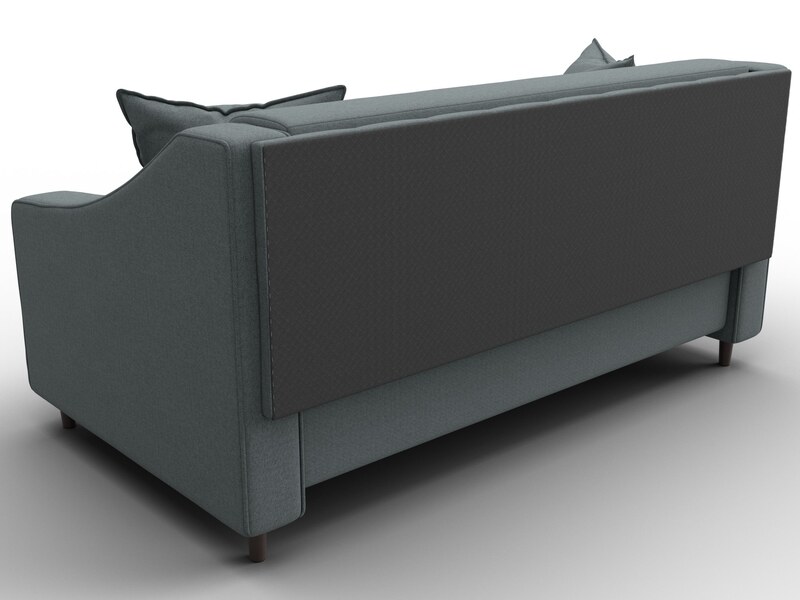 Диван прямой Лига-071, Рогожка, Амур 07 серый