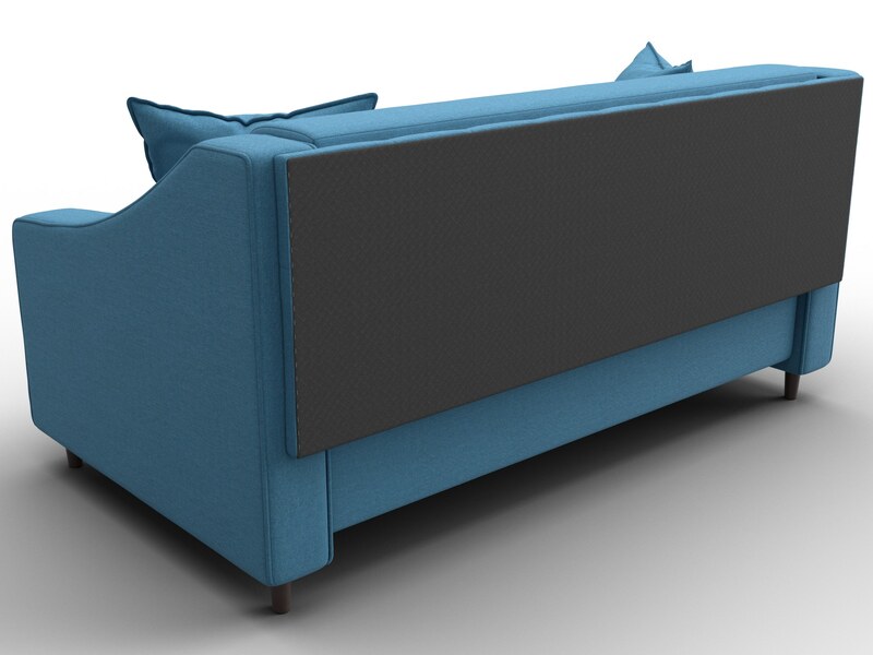 Диван прямой Лига-071, Рогожка, Амур 10 голубой