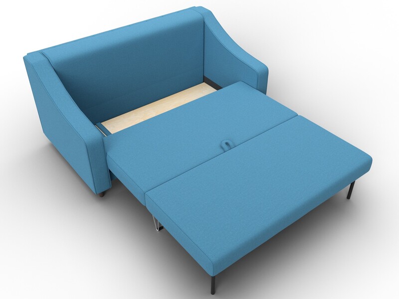 Диван прямой Лига-071, Рогожка, Амур 10 голубой