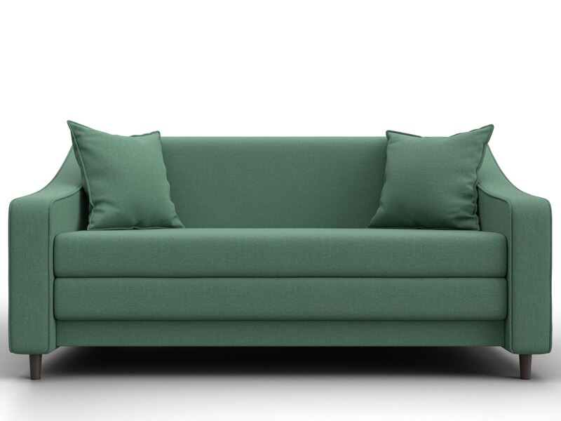 Диван прямой Лига-071, Рогожка, Амур 11 зеленый