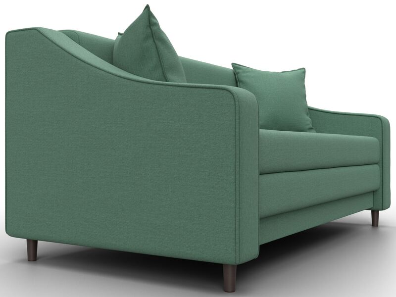 Диван прямой Лига-071, Рогожка, Амур 11 зеленый