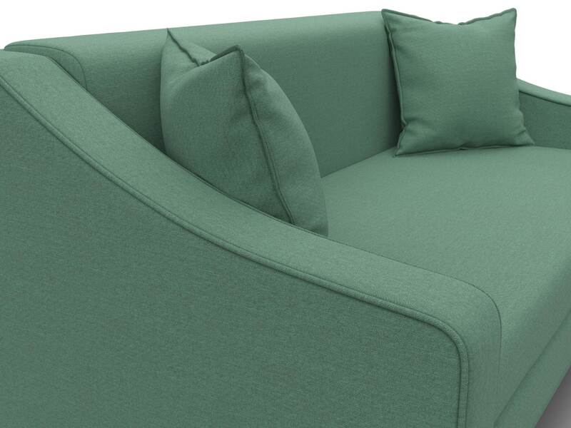 Диван прямой Лига-071, Рогожка, Амур 11 зеленый