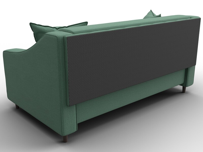 Диван прямой Лига-071, Рогожка, Амур 11 зеленый