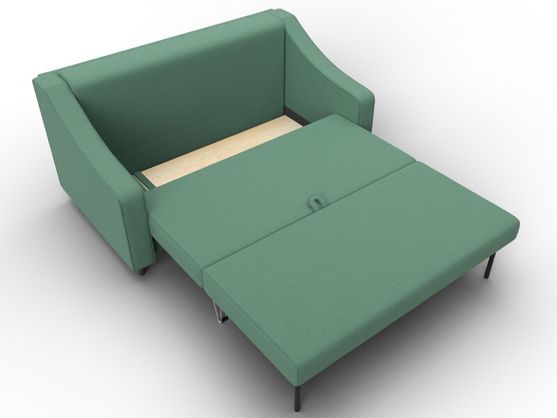 Диван прямой Лига-071, Рогожка, Амур 11 зеленый