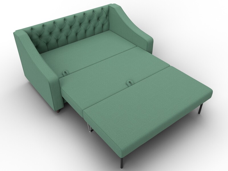 Диван прямой Лига-071, Рогожка, Амур 11 зеленый