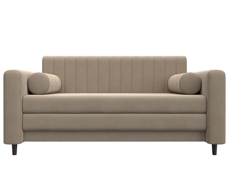 Диван прямой Лига-070, Велюр, SEVEN 729 бежевый