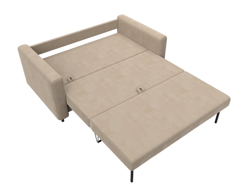 Диван прямой Лига-070, Велюр, SEVEN 729 бежевый