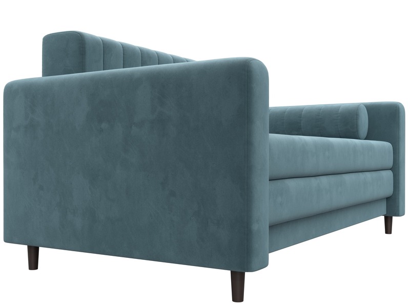 Диван прямой Лига-070, Велюр, SEVEN 113 бирюзовый