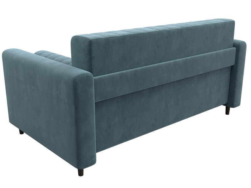 Диван прямой Лига-070, Велюр, SEVEN 113 бирюзовый