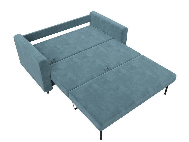 Диван прямой Лига-070, Велюр, SEVEN 113 бирюзовый