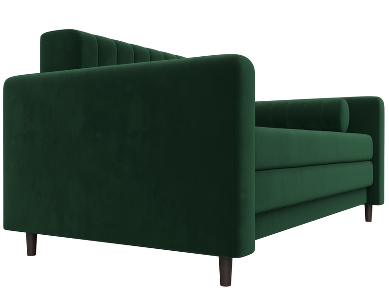 Диван прямой Лига-070, Велюр, SEVEN 626 зеленый