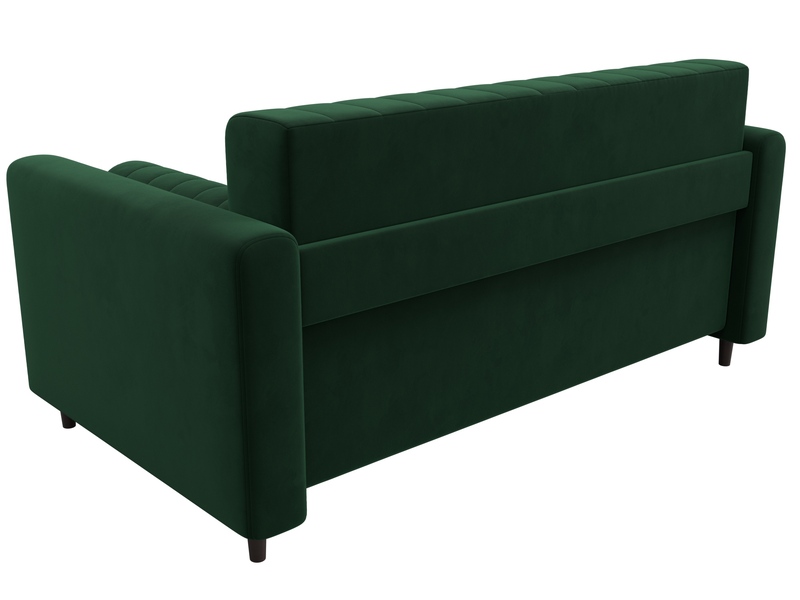Диван прямой Лига-070, Велюр, SEVEN 626 зеленый