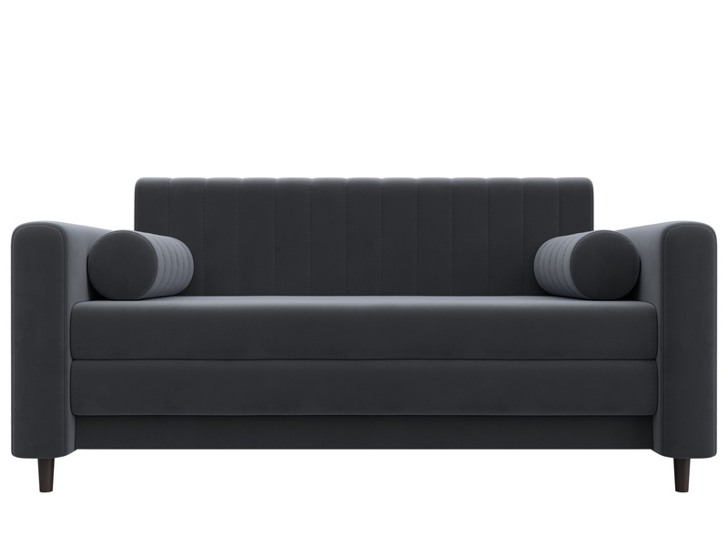 Диван прямой Лига-070, Велюр, SEVEN 17 серый