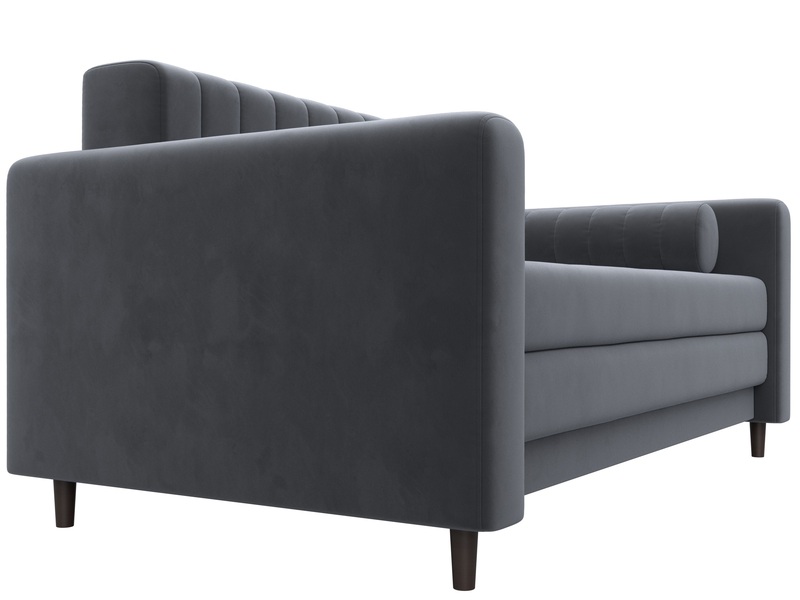 Диван прямой Лига-070, Велюр, SEVEN 17 серый