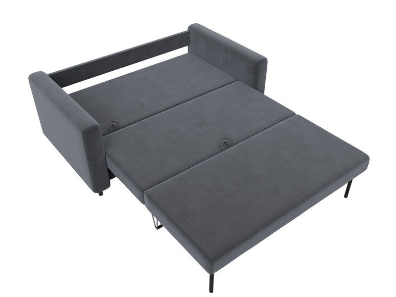 Диван прямой Лига-070, Велюр, SEVEN 17 серый