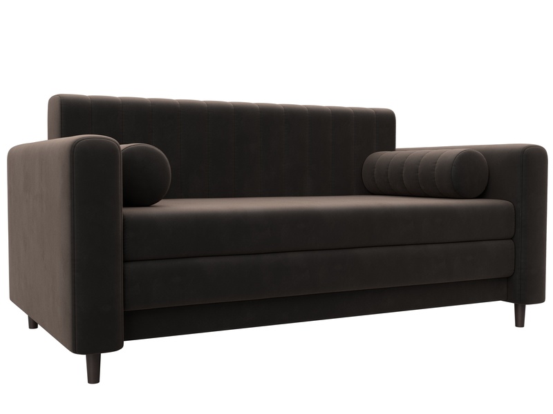 Диван прямой Лига-070, Велюр, SEVEN 727 коричневый