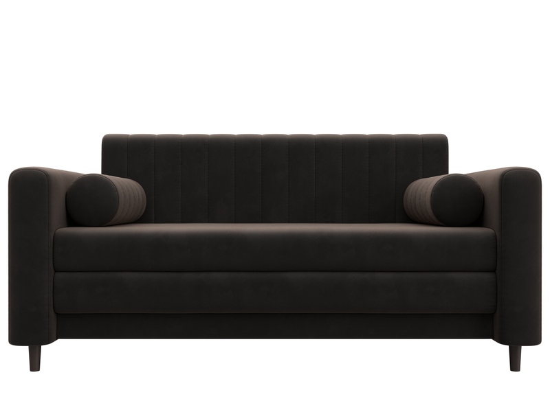 Диван прямой Лига-070, Велюр, SEVEN 727 коричневый