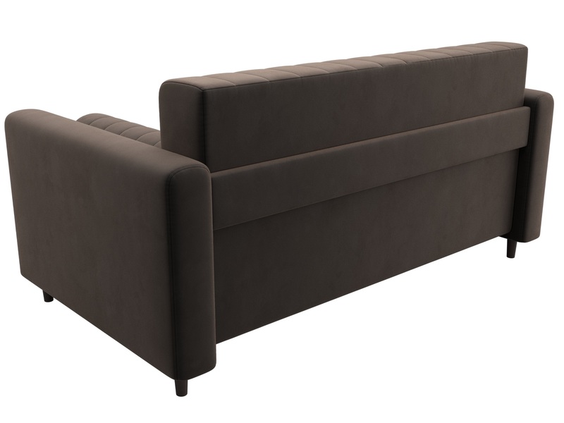 Диван прямой Лига-070, Велюр, SEVEN 727 коричневый