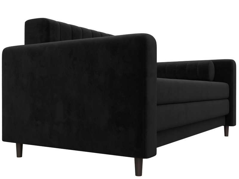 Диван прямой Лига-070, Велюр, SEVEN 35 черный