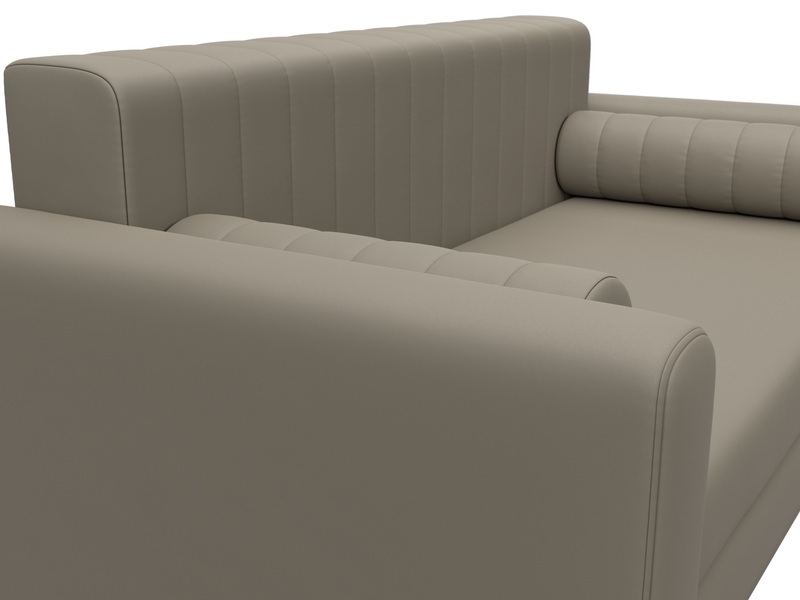 Диван прямой Лига-070, Экокожа, GRIFON 04 бежевый