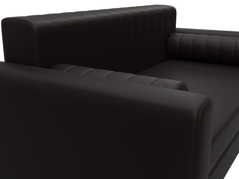 Диван прямой Лига-070, Экокожа, GRIFON 12 коричневый