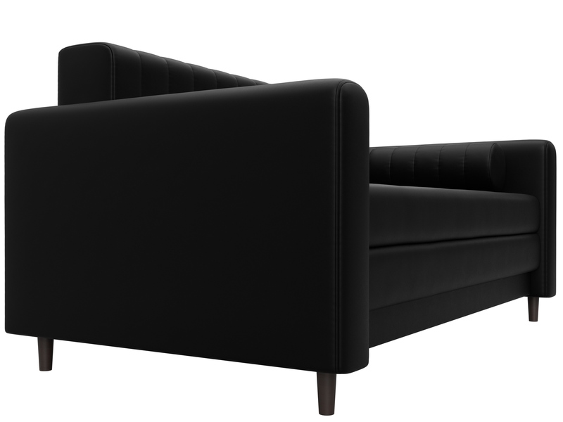 Диван прямой Лига-070, Экокожа, GRIFON 18 черный