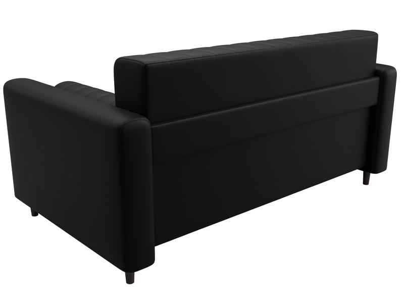 Диван прямой Лига-070, Экокожа, GRIFON 18 черный