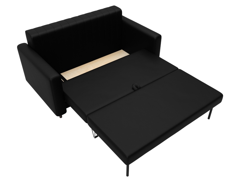 Диван прямой Лига-070, Экокожа, GRIFON 18 черный