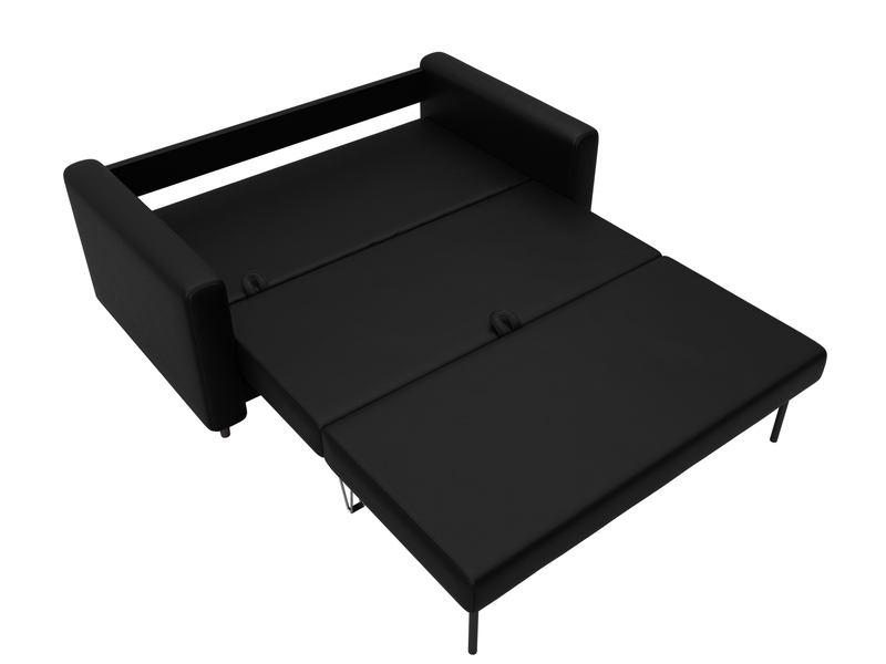 Диван прямой Лига-070, Экокожа, GRIFON 18 черный