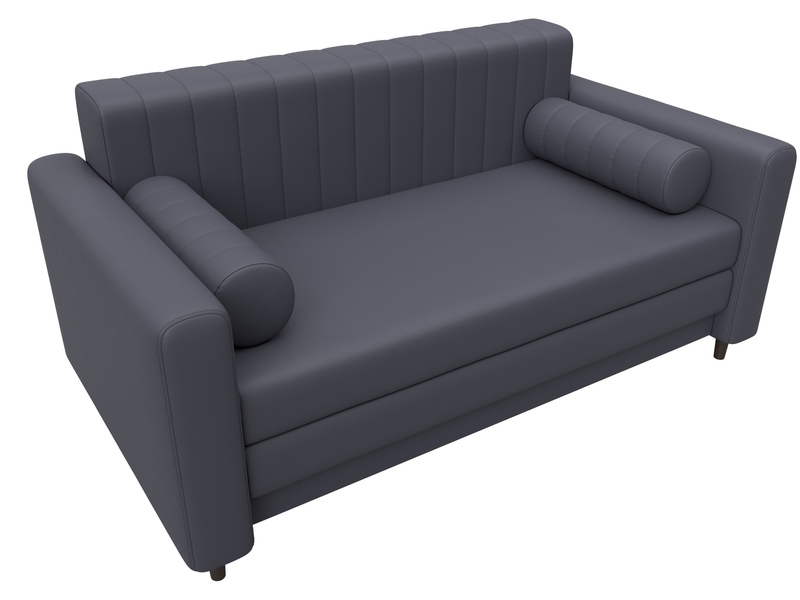 Диван прямой Лига-070, Экокожа, GRIFON 15 серый