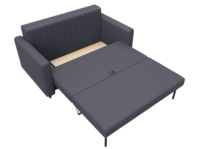 Диван прямой Лига-070, Экокожа, GRIFON 15 серый