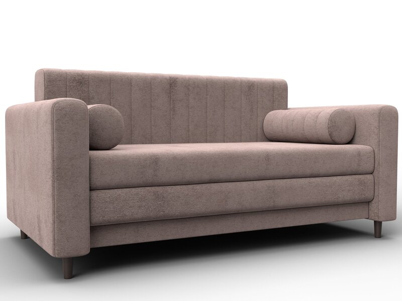 Диван прямой Лига-070, Велюр, TOWER 05 бежевый