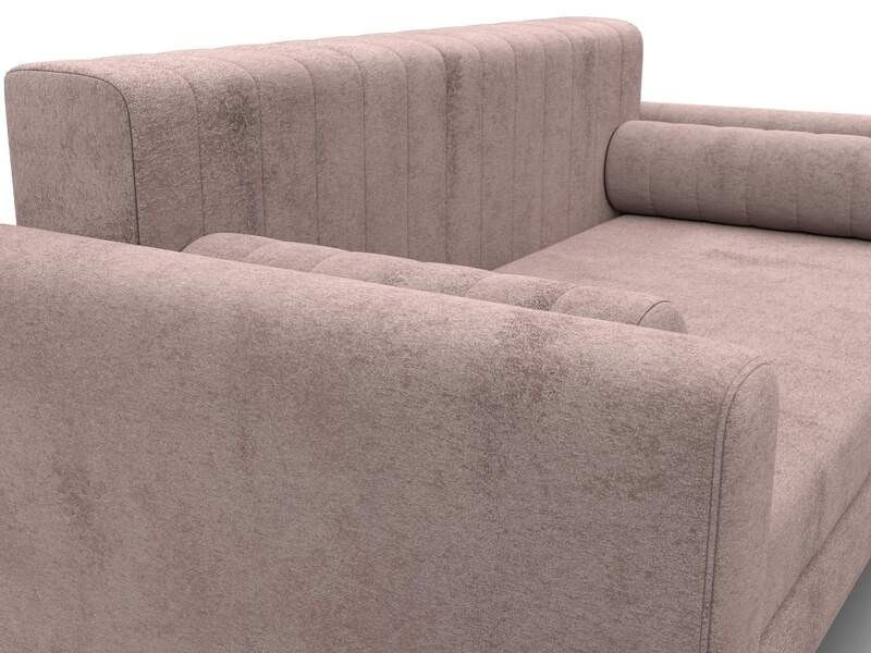 Диван прямой Лига-070, Велюр, TOWER 05 бежевый