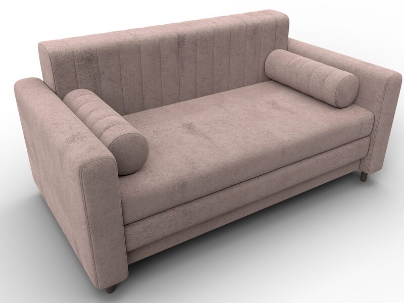 Диван прямой Лига-070, Велюр, TOWER 05 бежевый