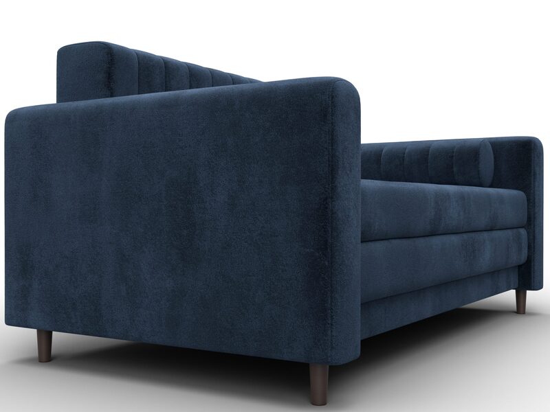 Диван прямой Лига-070, Велюр, TOWER 13 синий