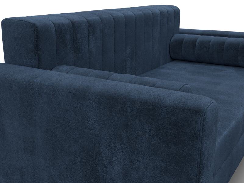 Диван прямой Лига-070, Велюр, TOWER 13 синий