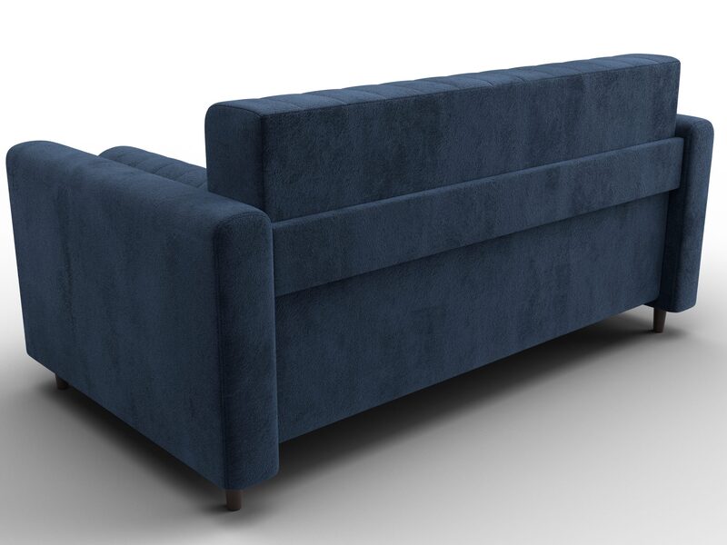 Диван прямой Лига-070, Велюр, TOWER 13 синий