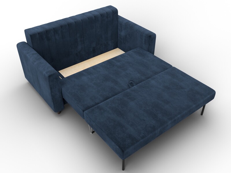 Диван прямой Лига-070, Велюр, TOWER 13 синий