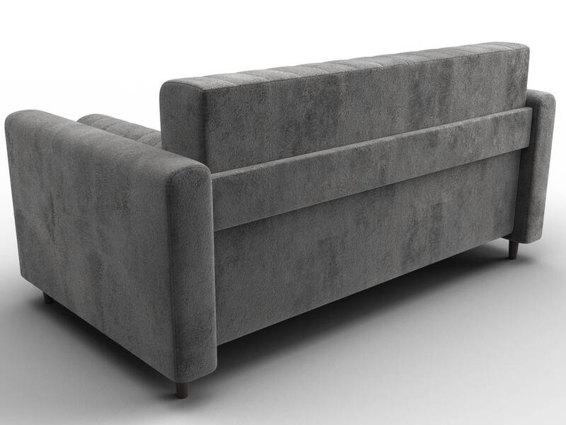 Диван прямой Лига-070, Велюр, TOWER 10 серый