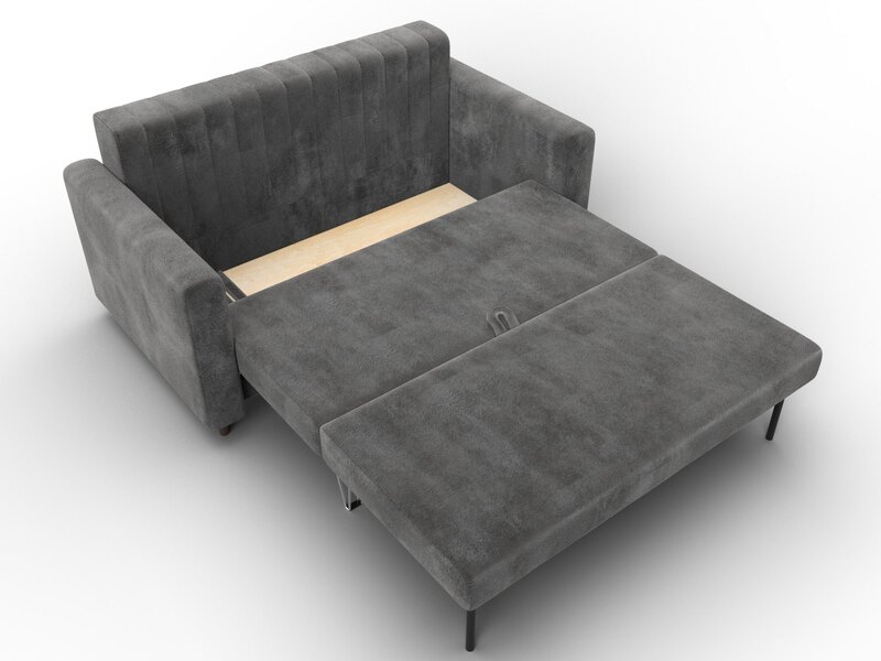 Диван прямой Лига-070, Велюр, TOWER 10 серый