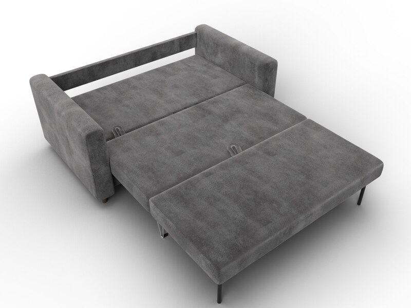 Диван прямой Лига-070, Велюр, TOWER 10 серый