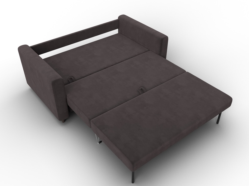 Диван прямой Лига-070, Велюр, TOWER 10 серый