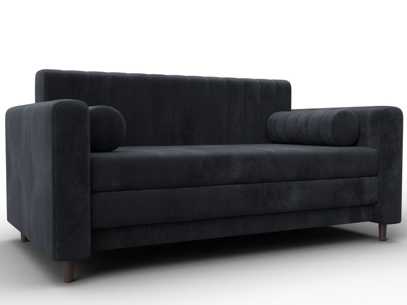 Диван прямой Лига-070, Велюр, TOWER 11 темно-серый