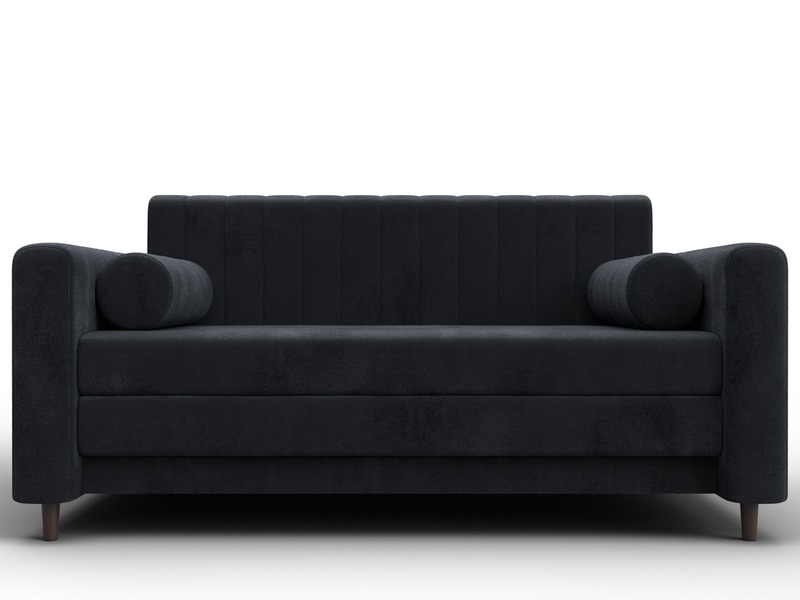 Диван прямой Лига-070, Велюр, TOWER 11 темно-серый