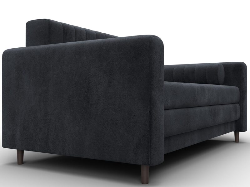 Диван прямой Лига-070, Велюр, TOWER 11 темно-серый