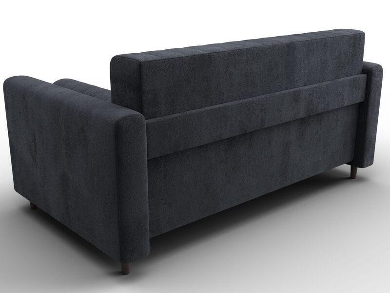 Диван прямой Лига-070, Велюр, TOWER 11 темно-серый