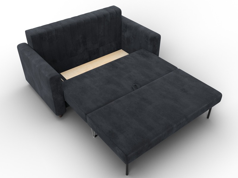 Диван прямой Лига-070, Велюр, TOWER 11 темно-серый