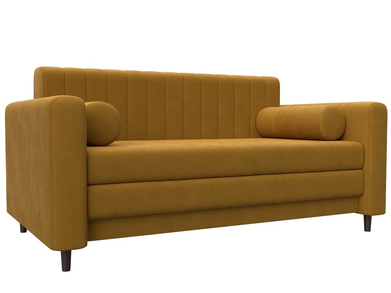 Диван прямой Лига-070, Велюр, BRUT 10 желтый