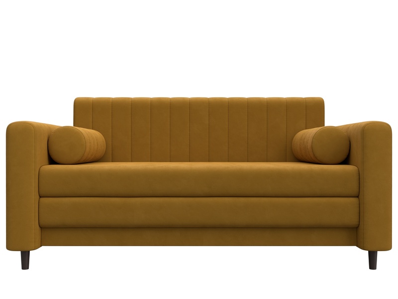 Диван прямой Лига-070, Велюр, BRUT 10 желтый